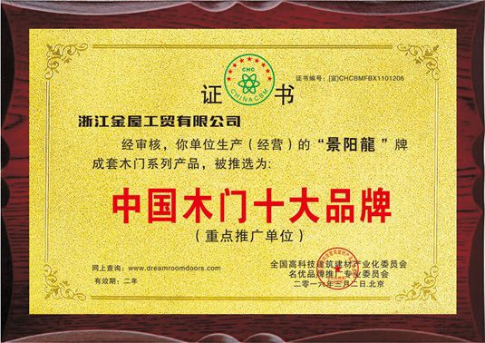 中国木门十大品牌